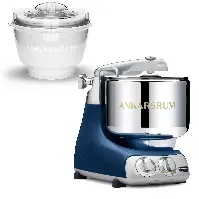 Bilde av Ankarsrum AKM 6230 kjøkkenmaskin med iskremmaskin, ocean blue Ismaskin
