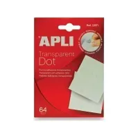 Bilde av Apli APLI dot monteringsringer, avtagbar, 64 stk., gjennomsiktig Kontorartikler - Lim - Øvrig