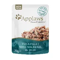 Bilde av Applaws - 16 x Wet Cat Food 70 g Jelly pouch - Tuna Mackerel - Kjæledyr og utstyr