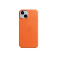 Bilde av Apple - Baksidedeksel for mobiltelefon - MagSafe-samsvar - lær - oransje - for iPhone 14 Tele & GPS - Mobilt tilbehør - Deksler og vesker