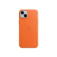 Bilde av Apple - Baksidedeksel for mobiltelefon - MagSafe-samsvar - lær - oransje - for iPhone 14 Plus Tele & GPS - Mobilt tilbehør - Deksler og vesker