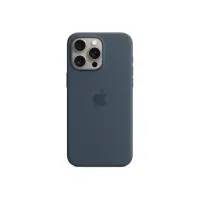 Bilde av Apple - Baksidedeksel for mobiltelefon - MagSafe-samsvar - silikon - stormblå - for iPhone 15 Pro Max Tele & GPS - Mobilt tilbehør - Deksler og vesker