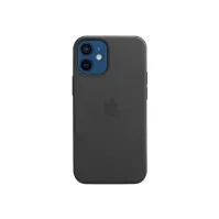 Bilde av Apple - Baksidedeksel for mobiltelefon - med MagSafe - lær - svart - for iPhone 12 mini Tele & GPS - Mobilt tilbehør - Deksler og vesker