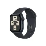 Bilde av Apple Watch SE (GPS) - 2. generasjon - 40 mm - midnattsaluminium - smartklokke med sportsbånd - fluorelastomer - midnatt - båndbredde: S/M - 32 GB - Wi-Fi, Bluetooth - 26.4 g Sport & Trening - Pulsklokker og Smartklokker - Smartklokker