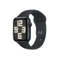Bilde av Apple Watch SE (GPS) - 2. generasjon - 44 mm - midnattsaluminium - smartklokke med sportsbånd - fluorelastomer - midnatt - båndbredde: M/L - 32 GB - Wi-Fi, Bluetooth - 32.9 g Sport & Trening - Pulsklokker og Smartklokker - Smartklokker