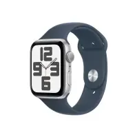 Bilde av Apple Watch SE (GPS) - 2. generasjon - 44 mm - sølvaluminium - smartklokke med sportsbånd - fluorelastomer - stormblå - båndbredde: S/M - 32 GB - Wi-Fi, Bluetooth - 32.9 g Sport & Trening - Pulsklokker og Smartklokker - Smartklokker