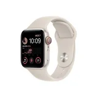 Bilde av Apple Watch SE (GPS + Cellular) - 2. generasjon - 40 mm - stjernelysaluminium - smartklokke med sportsbånd - fluorelastomer - stjernelys - båndbredde: Regular - 32 GB - Wi-Fi, LTE, Bluetooth - 4G - 27.8 g Sport & Trening - Pulsklokker og Smartklokker - Sm