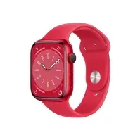 Bilde av Apple Watch Series 8 (GPS) - (PRODUCT) RED - 45 mm - rød aluminium - smartklokke med sportsbånd - fluorelastomer - rød - båndbredde: Regular - 32 GB - Wi-Fi, Bluetooth - 38.8 g Sport & Trening - Pulsklokker og Smartklokker - Smartklokker