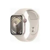 Bilde av Apple Watch Series 9 (GPS + Cellular) - 41 mm - stjernelysaluminium - smartklokke med sportsbånd - fluorelastomer - stjernelys - båndbredde: S/M - 64 GB - Wi-Fi, LTE, UWB, Bluetooth - 4G - 32.1 g Sport & Trening - Pulsklokker og Smartklokker - Smartklokke