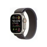Bilde av Apple Watch Ultra 2 - 49 mm - titan - smartklokke med Trail Loop - nylonvev - blue/black - båndbredde: M/L - 64 GB - Wi-Fi, LTE, UWB, Bluetooth - 4G - 61.4 g Sport & Trening - Pulsklokker og Smartklokker - Smartklokker