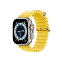 Bilde av Apple Watch Ultra - 49 mm - titan - smartklokke med Havbånd - fluorelastomer - gul - håndleddstørrelse: 130-200 mm - 32 GB - Wi-Fi, LTE, UWB, Bluetooth - 4G - 61.3 g Sport & Trening - Pulsklokker og Smartklokker - Smartklokker