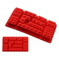 Bilde av Aptel AG433E DONUTTBAKEFORM LEGO SILIKONBLOKKER 10 stk rød N - A