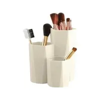 Bilde av Aptel AG605E ORGANIZER FOR COSMETICS BRUSHES CONTAINER 3 COMPARTMENTS white N - A