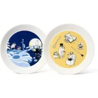 Bilde av Arabia Moomin Office & Winter Night plates, 19 cm Catering - Service - Glass & Kopper