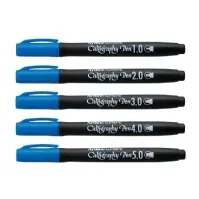 Bilde av Artline Supreme Calligraphy Pen 5/set blue Skriveredskaper - Diverse skriveredskaper