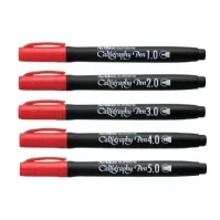Bilde av Artline Supreme Calligraphy Pen 5/set red Skriveredskaper - Diverse skriveredskaper