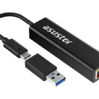 Bilde av Asustor AS-U2.5G2, Koblet med ledninger (ikke trådløs), USB Type-C, Ethernet, 292,67 Mbit/s, Sort PC tilbehør - Nettverk - Nettverkskort