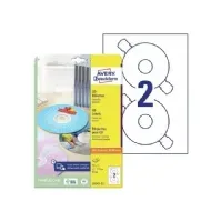 Bilde av Avery CD/DVD Labels - Hvit - 117 mm rund 50 etikett(er) (25 ark x 2) CD/DVD etiketter Papir & Emballasje - Etiketter - Laseretiketter