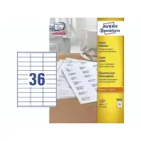 Bilde av Avery Copier Labels - Papir - permanet adhesiv - hvit - 24 x 70 mm 3600 etikett(er) (100 ark x 36) flerbruks merkelapper Papir & Emballasje - Markering - Etiketter og Teip