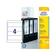 Bilde av Avery File Folder Labels - Hvit - 192 x 61 mm 100 etikett(er) (25 ark x 4) filmappeetiketter Papir & Emballasje - Hvitt papir - Hvitt A4