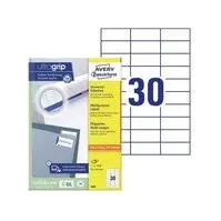 Bilde av Avery - Hvit - 70 x 29.7 mm 3000 etikett(er) (100 ark x 30) flerbruks merkelapper Papir & Emballasje - Hvitt papir - Hvitt A4