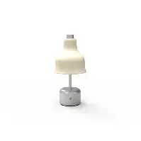 Bilde av Avra transportabel bordlampe børstet stål krem Bordlampe
