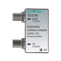 Bilde av Axing TZU 21-65, Kabelsplitter, 5 - 1006 MHz, Sølv, Metall, Hankjønn/hunkjønn, A PC tilbehør - Kabler og adaptere - Strømkabler