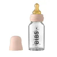 Bilde av BIBS Baby Glass Bottle Complete Set Latex Blush 110ml Foreldre & barn - Babyutstyr - Tåteflasker