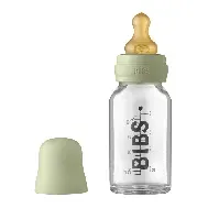 Bilde av BIBS Baby Glass Bottle Complete Set Latex Sage 110ml Foreldre & barn - Babyutstyr - Tåteflasker