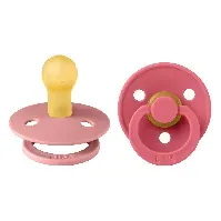Bilde av BIBS Pacifier Colour Latex Dusty Pink/Coral Size 1 2pcs Foreldre & barn - Babyutstyr - Smokker