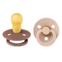 Bilde av BIBS Pacifier Colour Latex Woodchuck/Blush Size 3 2pcs Foreldre & barn - Babyutstyr - Smokker