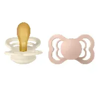 Bilde av BIBS Pacifier Supreme Latex Ivory/Blush Size 2 2pcs Foreldre & barn - Babyutstyr - Smokker