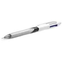 Bilde av BIC 4 Colours 3+1HB - Kombo med 3-farget kulepenn og blyantpenn - svart, rød, blå, grå - retraktil - med viskelær Skriveredskaper - Blyanter & stifter - Blyanter