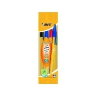 Bilde av BIC Orange - Kulepenn - svart, rød, blå, grønn - oljebasert blekk - 0.8 mm - fin (en pakke 4) Skriveredskaper - Kulepenner & Fyllepenner - Kulepenner uten trykk-knapp