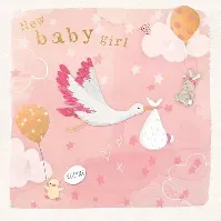 Bilde av Baby girl - New Baby Girl ( (15 x 15cm) - Babyklær
