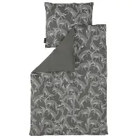Bilde av Babysengetøy - 70x100 cm - Grey fox - 2 i 1 design - 100 % økologisk bomull Innredning , Barnerommet , Baby sengetøy 70x100 cm