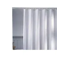 Bilde av Badeforhæng Unicolor Miljø - B:120 x H:200 cm, hvid, Ingen bly, PVC og giftig imprægnerin Rørlegger artikler - Baderommet - Dusjsett & Tilbehør