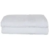 Bilde av Badehåndklær - 2 stk. 70x140 cm - Hvit - 100% bomull - Borg Living Håndklær