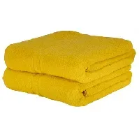 Bilde av Badehåndkle - 65x130 cm - Gul - IN Style Håndklær , Håndklestørrelser , Badehåndkle 70x140 cm
