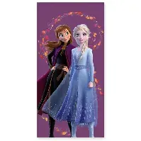 Bilde av Badehåndkle - 70x140 cm - Frozen- Anna &amp; Elsa side ved side - Mykt barnehåndkle Håndklær , Håndklestørrelser , Badehåndkle 70x140 cm