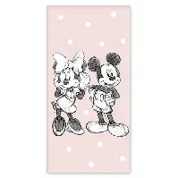 Bilde av Badehåndkle - 70x140 cm - Mickey og Minnie - Mykt barnehåndkle Håndklær , Håndklestørrelser , Badehåndkle 70x140 cm