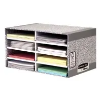 Bilde av Bankers Box System - Sorterer - 8 rom - for A4 - grå interiørdesign - Tilbehør - Kontoroppbevaring