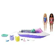 Bilde av Barbie Båt med dukker Barbie lekesett HHG60 Dukker