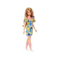 Bilde av Barbie Fashionista Yellow Blue Floral (Down Syn) Leker - Figurer og dukker - Mote dukker