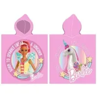 Bilde av Barbie Poncho badehåndklæde med hætte - 100 procent bomuld Andre leketøy merker - Barbie