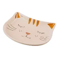 Bilde av Basic Katteskål Kattansikt Beige Katt - Matplass - Katteskåler