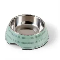 Bilde av Basic Stripes Matskål Grønn (160 ml) Hund - Matplass - Hundeskåler