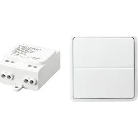 Bilde av BasicDim Wireless + WS2-215B, Dali-mottaker og en sammenkoblet 2-touch Backuptype - El