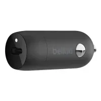 Bilde av Belkin BoostCharge - Bilstrømadapter - 30 watt - 3 A - Fast Charge (24 pin USB-C) - svart Tele & GPS - Batteri & Ladere - Billader