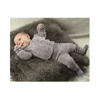 Bilde av Beskrivning Babyjakke Strikking, pynt, garn og strikkeoppskrifter